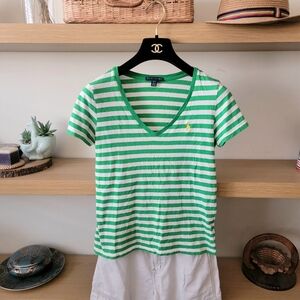 Polo Ralph Lauren striped v neck t shirt tee